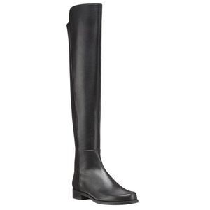 Stuart Weitzman Celia Over The Knee Boots Size 6.5 Black Nappa Leather